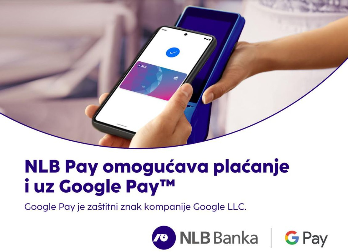 Mobilni novčanik NLB Pay nadograđen tehnologijom Google Pay™